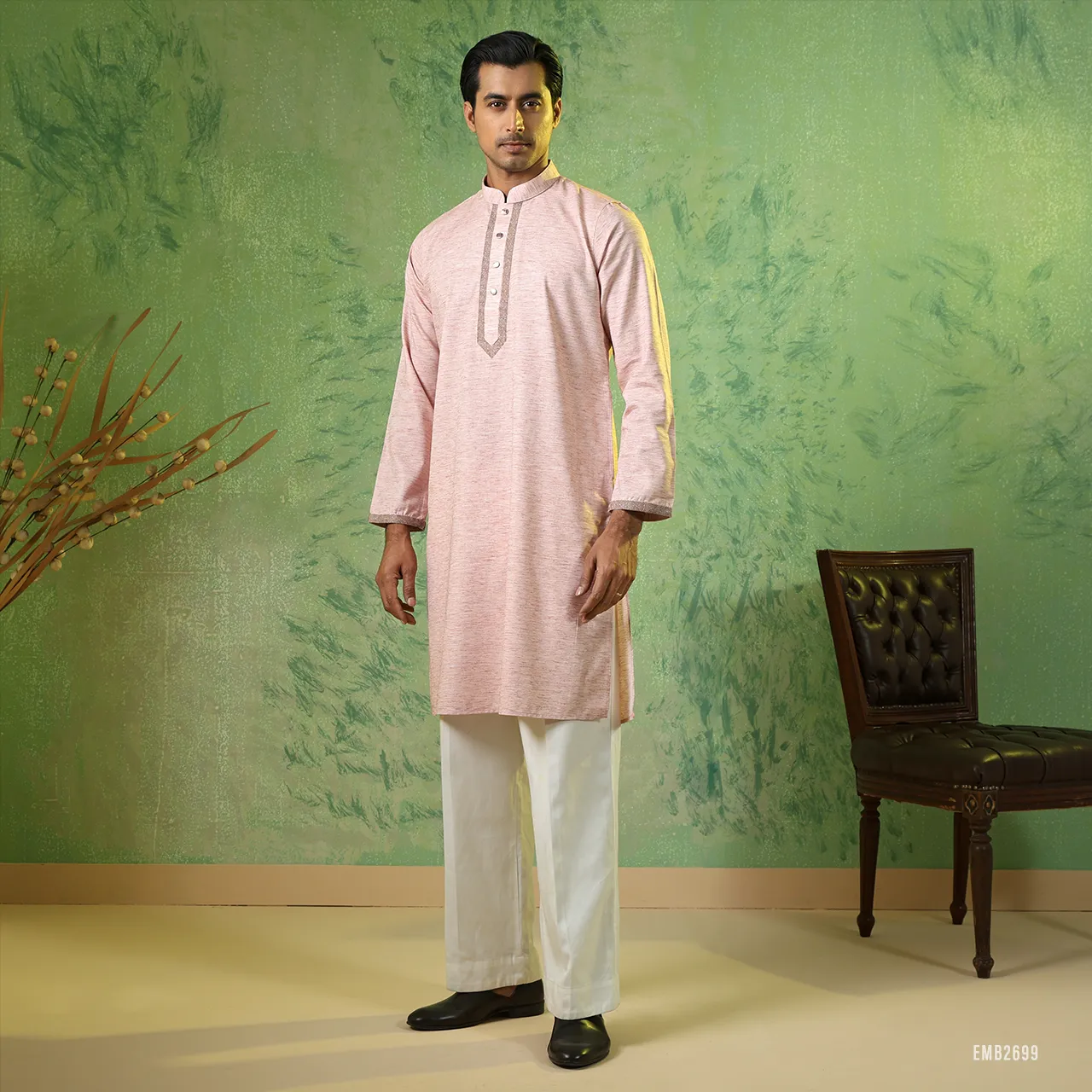 Classic Embroidered Panjabi for Men - Image 3
