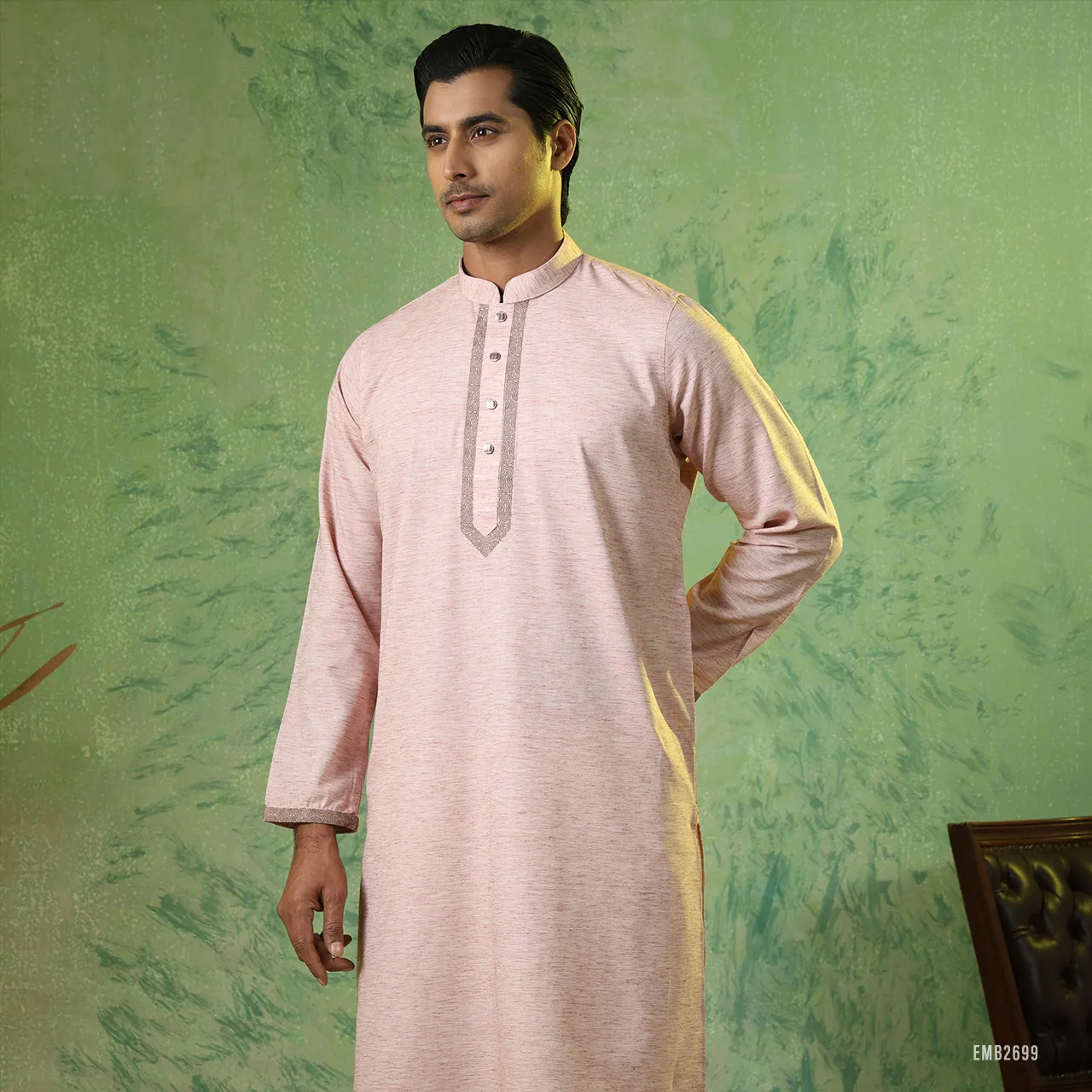Classic Embroidered Panjabi for Men - Image 2